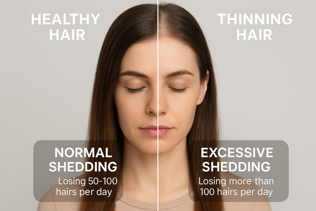 Main illustration for Is My Hair Thinning or Just Shedding? How to Tell the Difference
