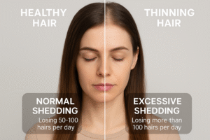 Main illustration for Is My Hair Thinning or Just Shedding? How to Tell the Difference