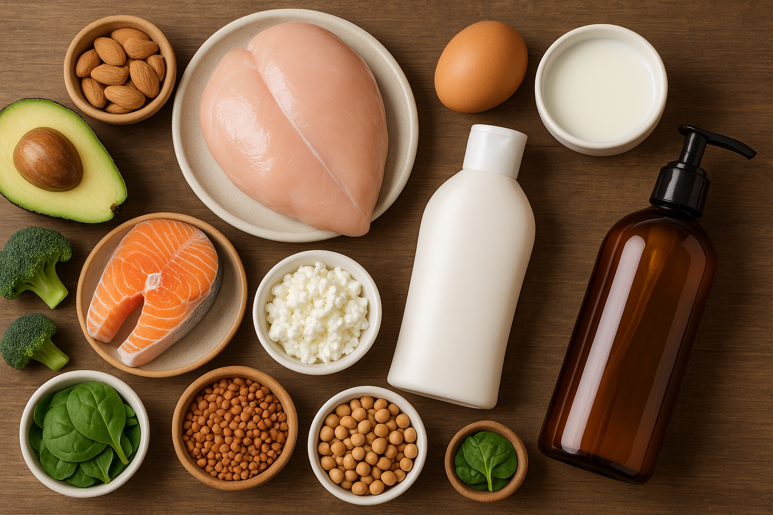 Healthy foods and hair care products for preventing hair loss