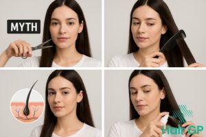 Main illustration for Does Cutting Hair Make It Grow Faster? Myth-Busted