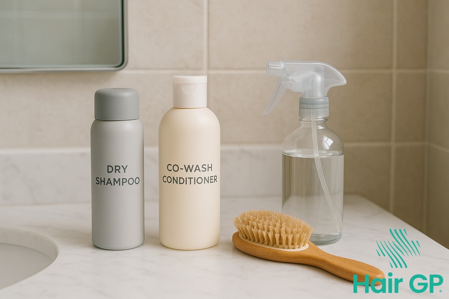 Hair care alternatives including dry shampoo and co-washing products