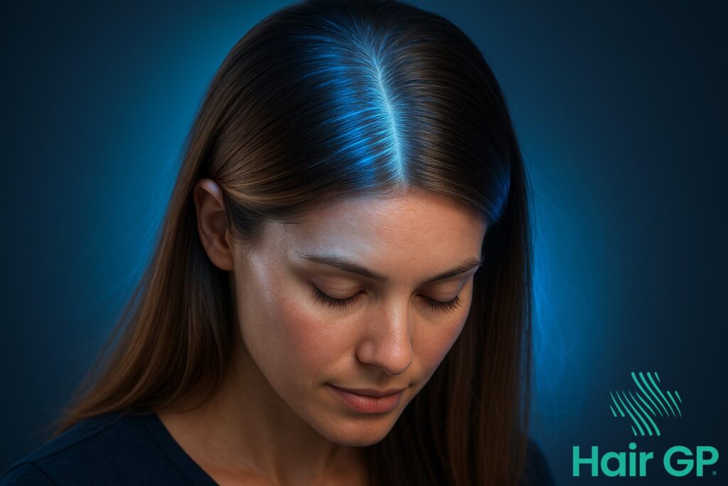 Main illustration for Blue Light & Scalp Health: The Scientific Connection