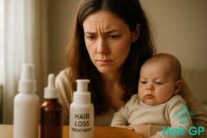 Breastfeeding mother considering hair loss treatments with safety concerns