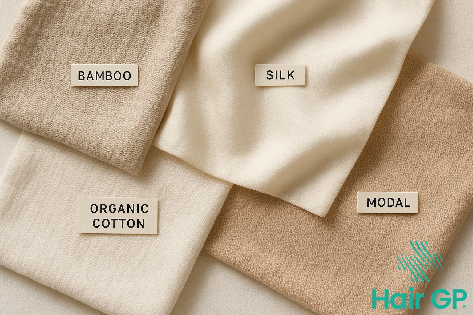 Collection of soft fabrics suitable for sensitive scalps after chemotherapy