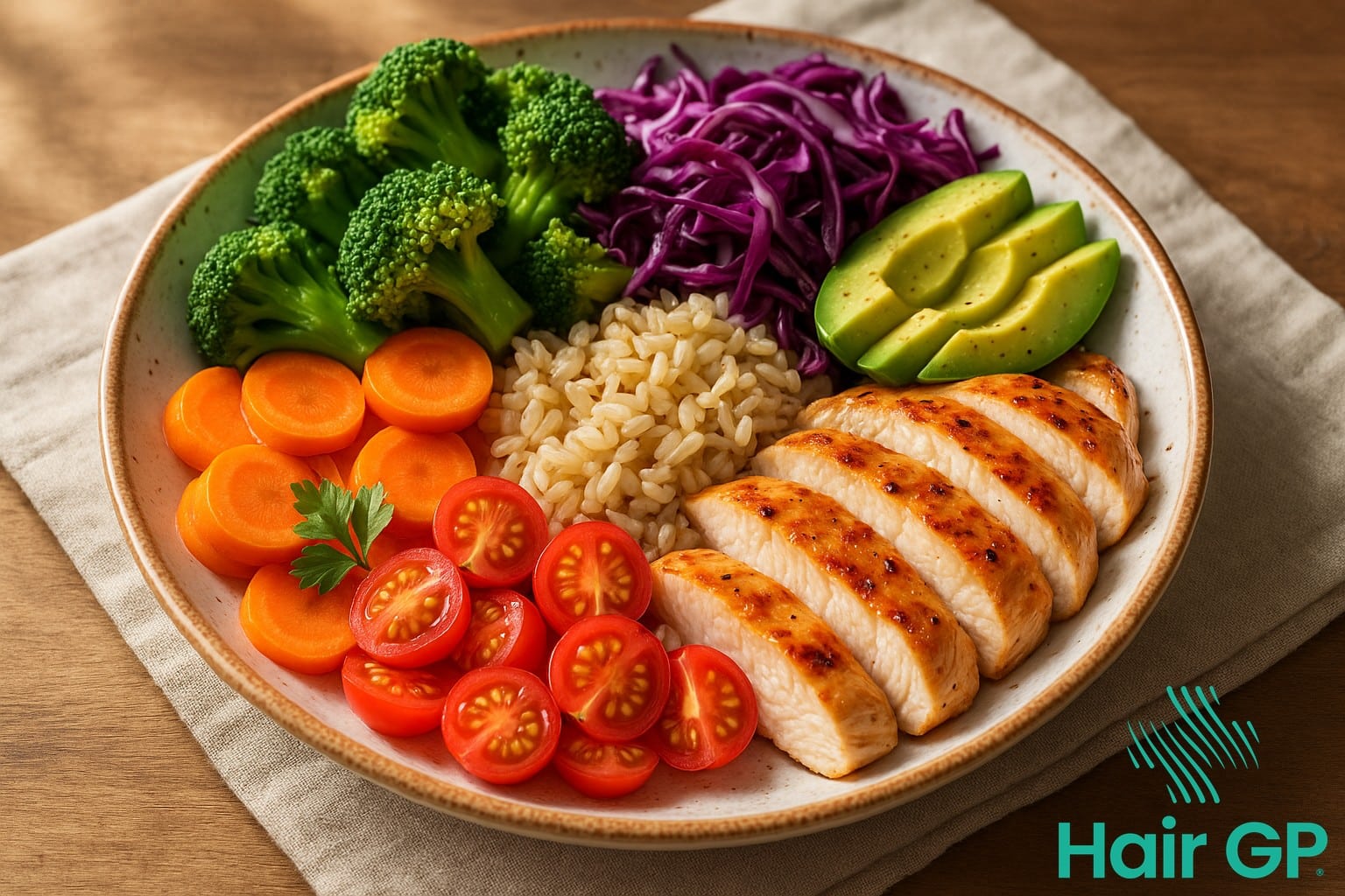 Nutritious meal supporting hormonal health and well-being