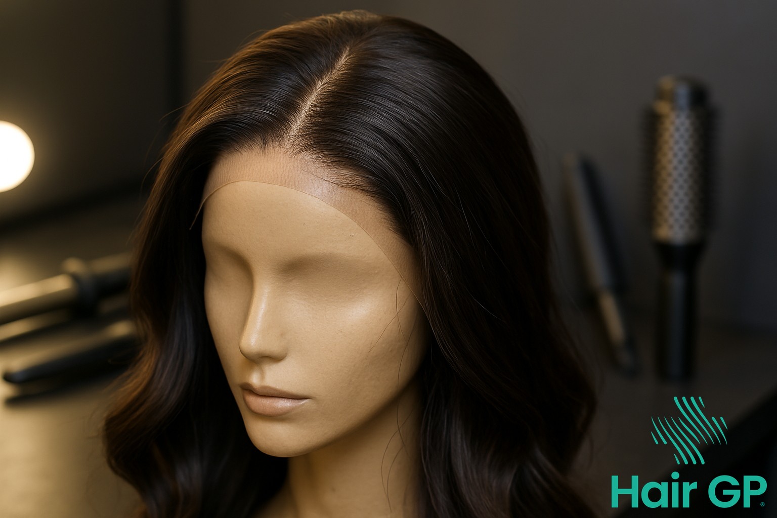 High quality human hair wig with lace front cap construction