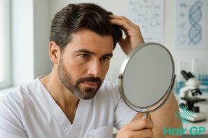 Main illustration for Stem Cell Hair Loss Treatment: Hype or Hope?
