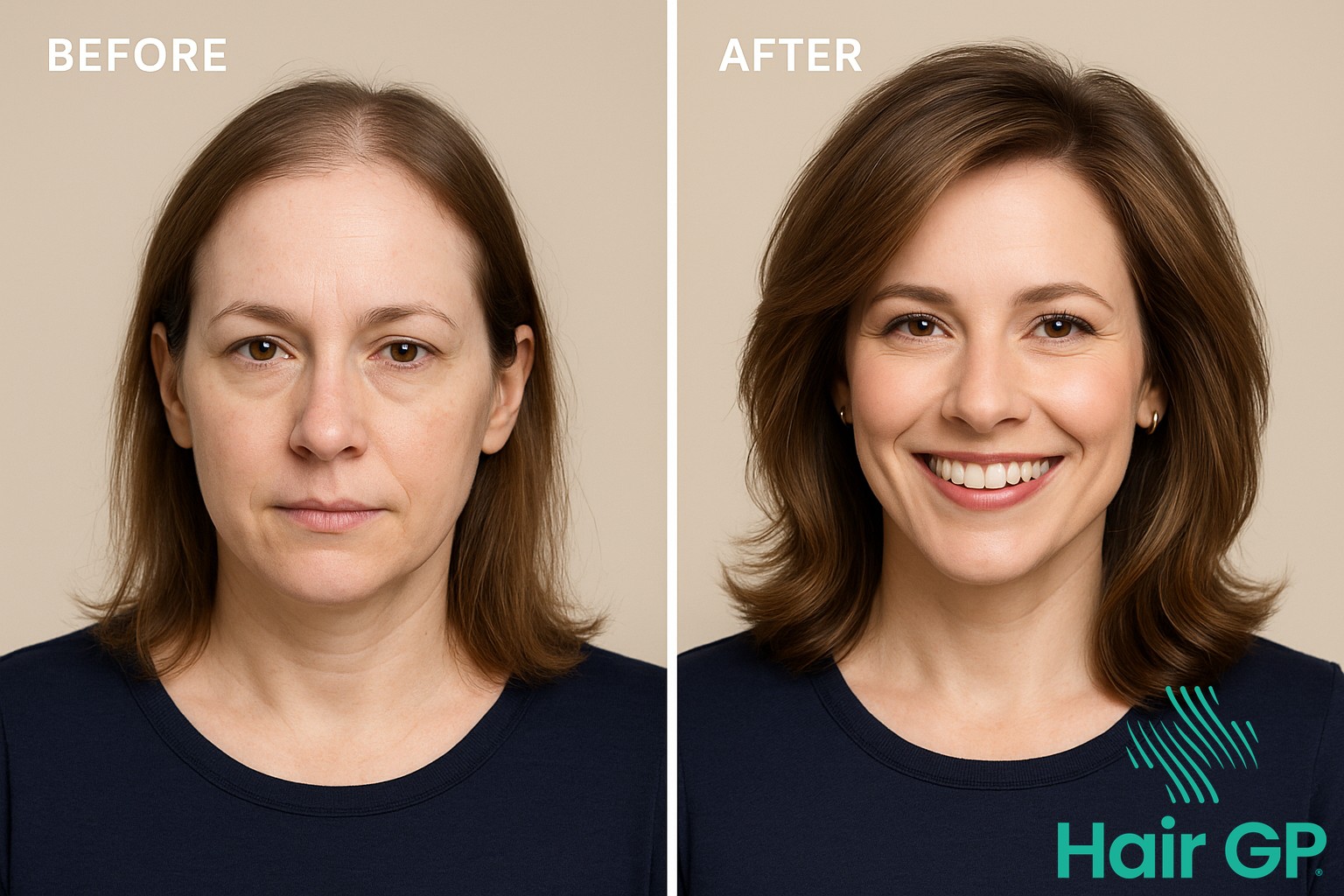 Styling techniques for fuller-looking hair during menopause