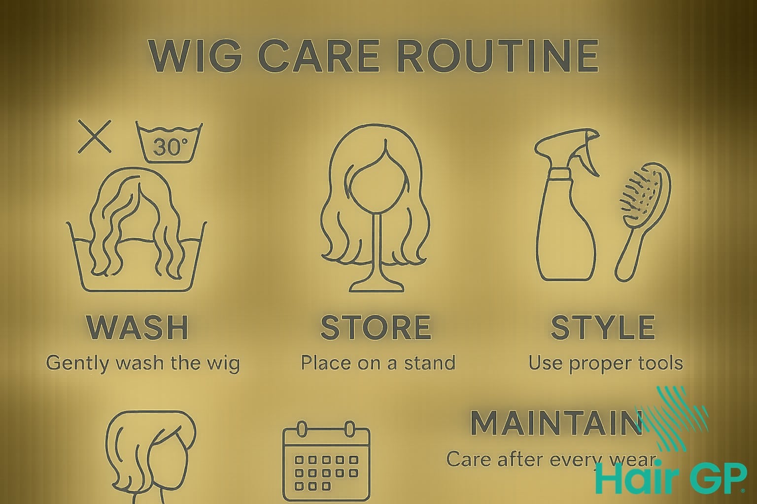 Infographic guide for wig care and maintenance