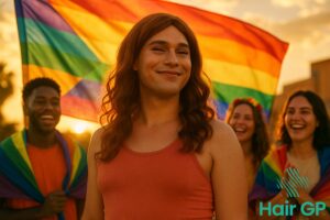 Main illustration for Wigs & Hair Loss: Pride Month Affirming Hair Care Guide