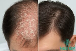 Main illustration for Candida Hair Loss: How Yeast Overgrowth Damages Your Scalp