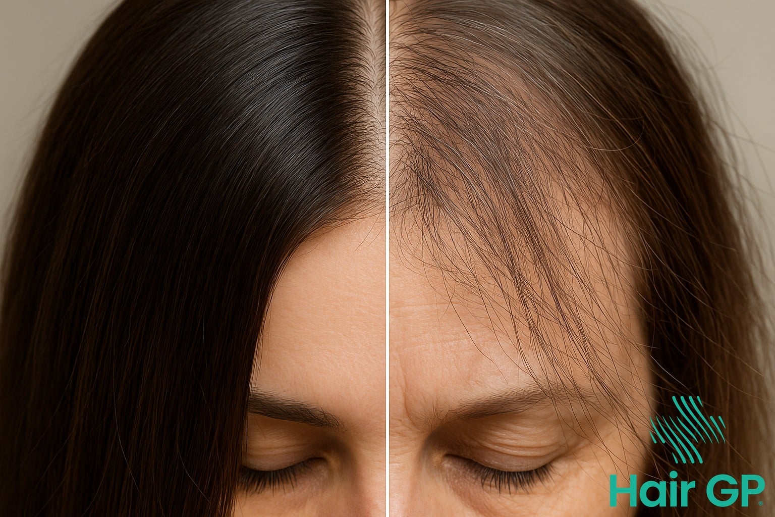 Comparison of healthy hair versus hair affected by thyroid dysfunction