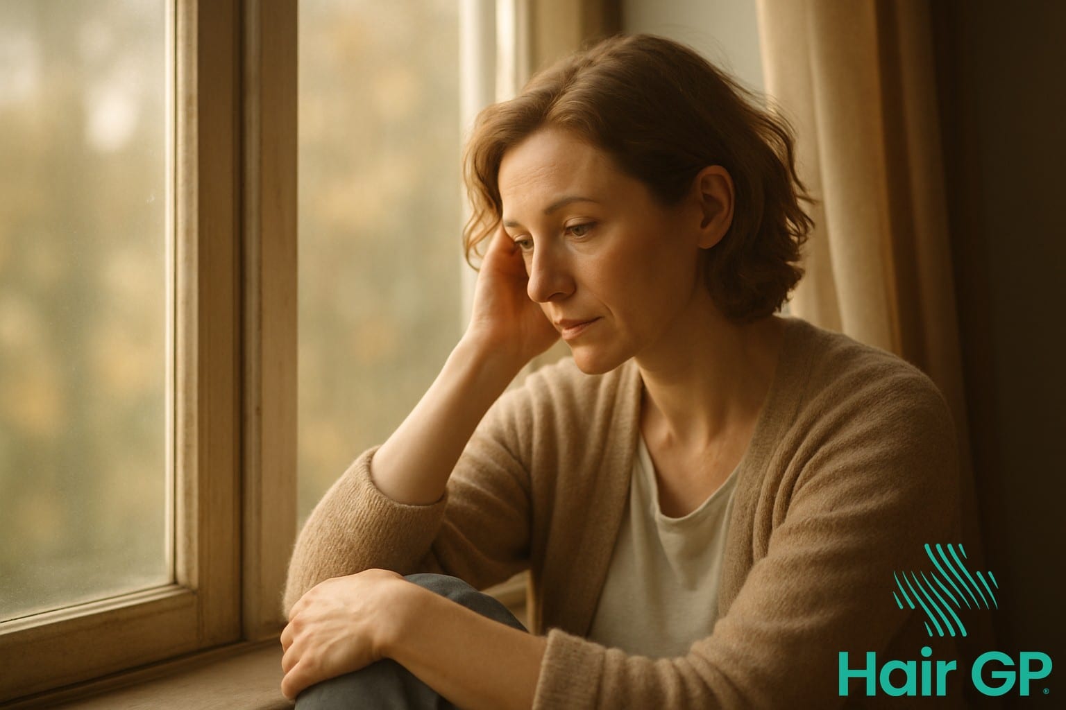 Woman experiencing hair loss after miscarriage finding strength