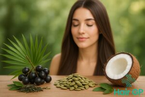 Main illustration for Natural DHT Blockers for Women: Complete Guide